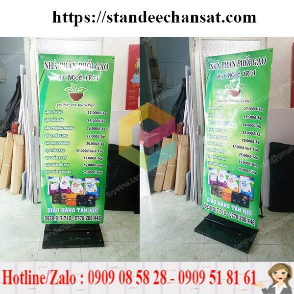 standee chan sat quang cao
